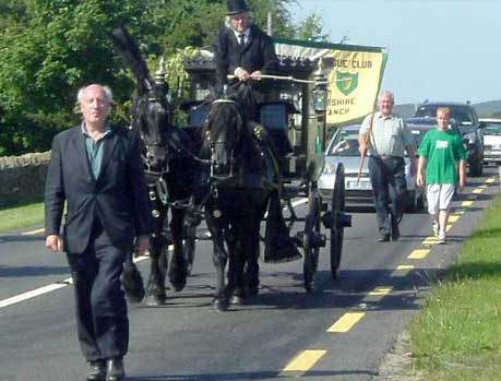 Horse drawn hearse commemorating the funeral of Michael Davitt from Foxford to Straide July 2006